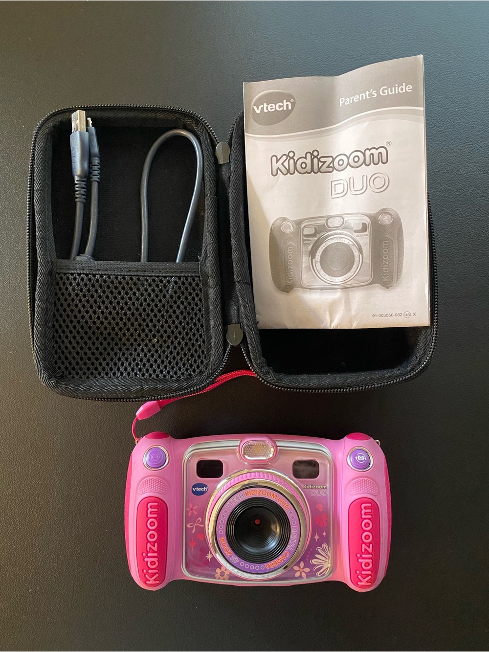 Vtech Kidizoom Duo Kids Digital Camera Games Videos & Selfie LCD Screen w/ Case